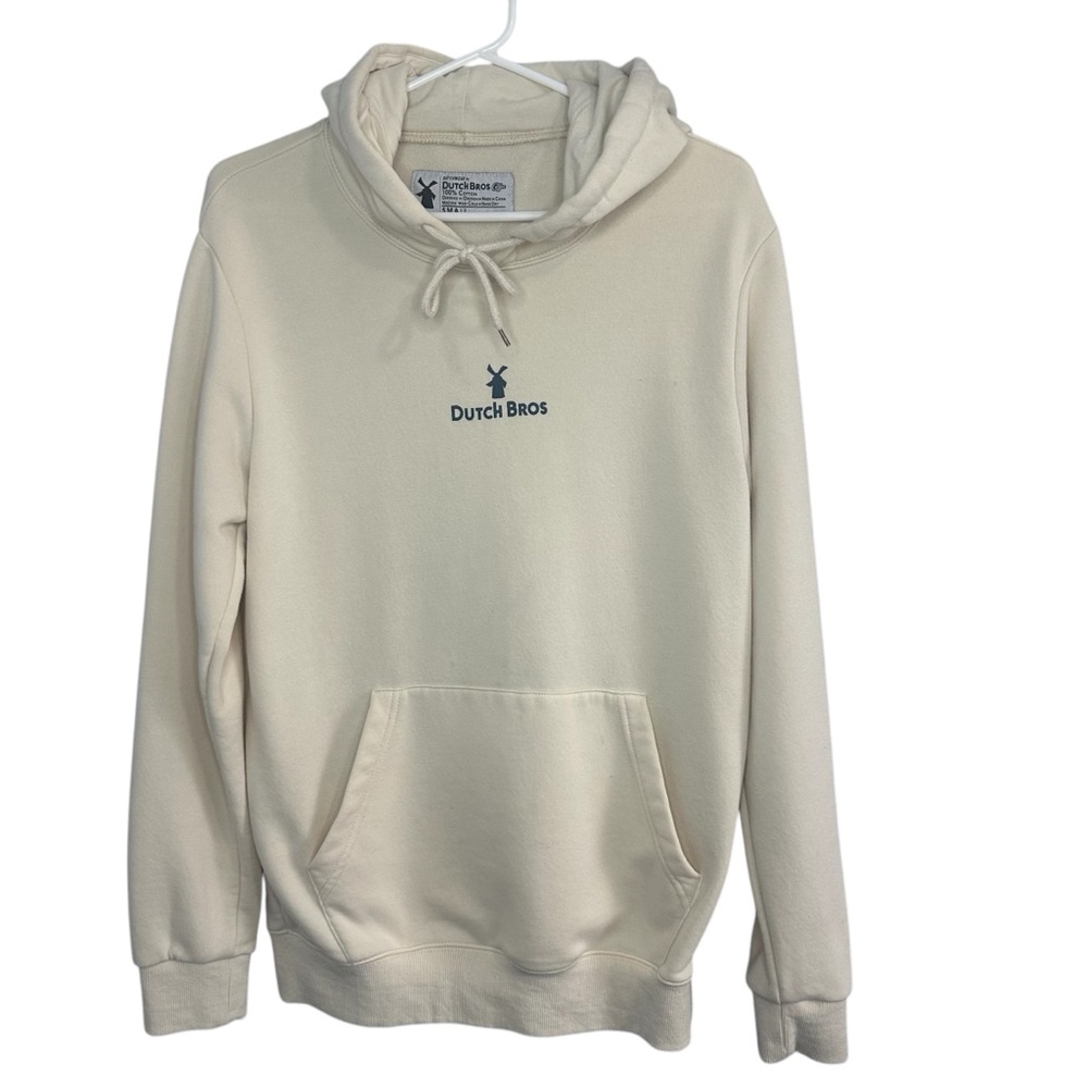 Dutch Bros Women’s SMALL Oversized Cream/White WASHINGTON Hoodie RARE+Gorg!